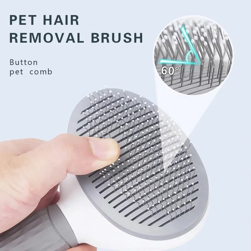 Brosse Autonettoyante Anti-Poils pour Chiens & Chats